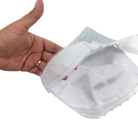 Playtex 18hr Women White Full Coverage Bra Size 48DD Style 4695 Front Closure - Picture 10 of 11